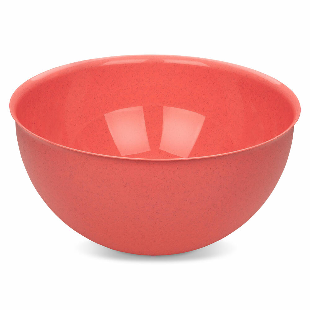 Koziol Bowl Palsby M, Salad Bowl, Pasta Bowl, Plastic-Wood Mix, Nature Coral, 2 L, 7805704