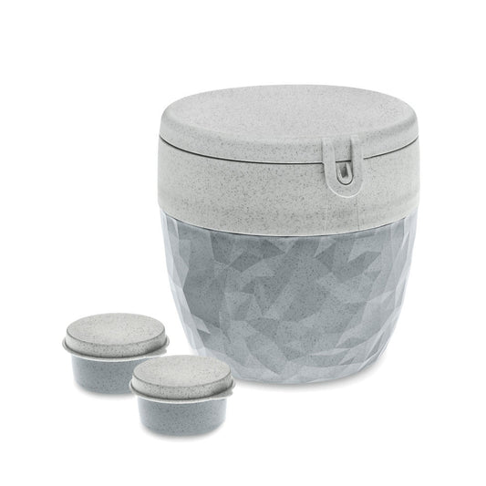 Koziol Bentobox Club, Bento Box, Food Container, Lunch Box, Thermoplastic, Organic Concrete Grey, 3198672