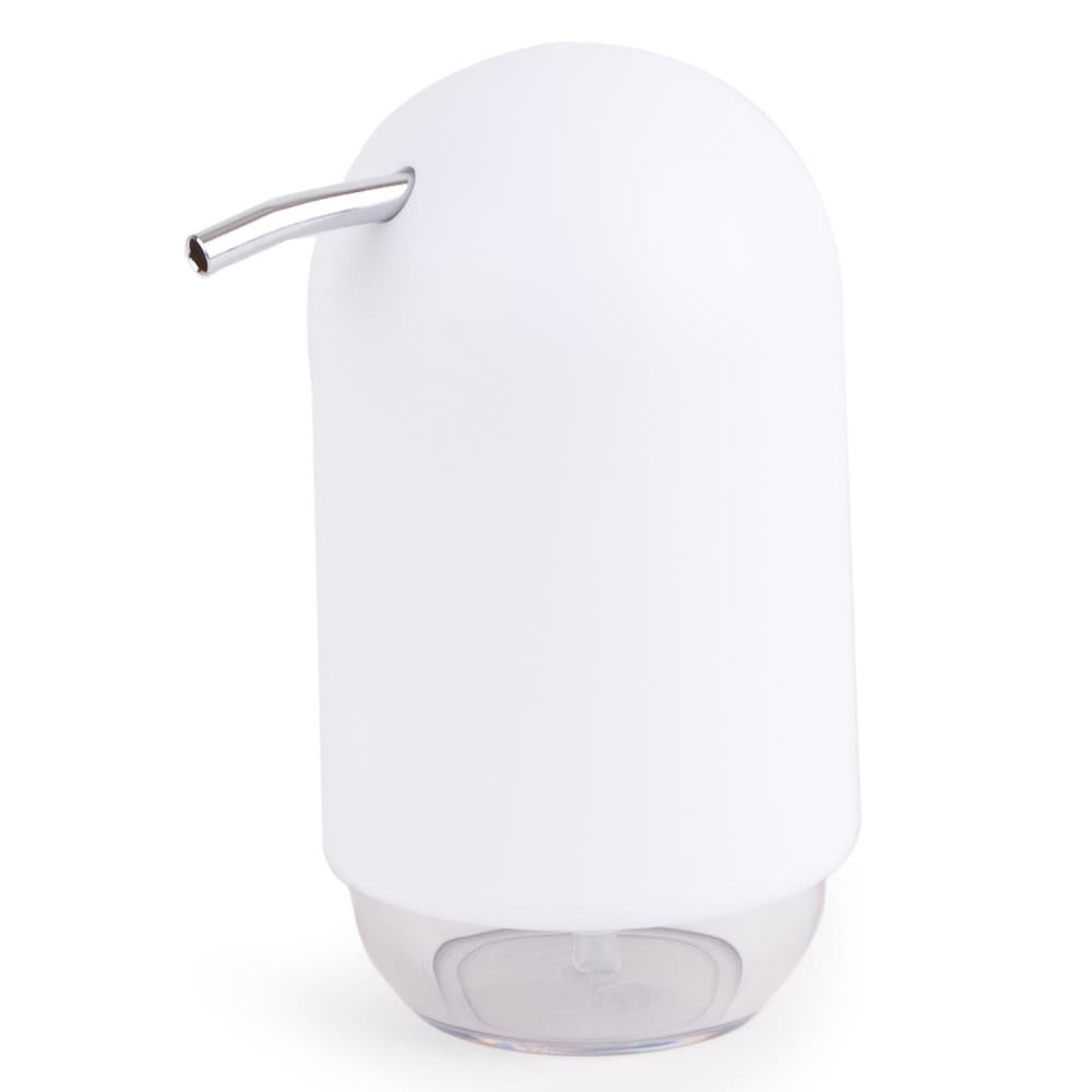 Umbra Bath Touch Soap Dispenser, Soap Dispenser, Lotion Dispenser, Soap, Soft Touch Plastic, White, 023273660