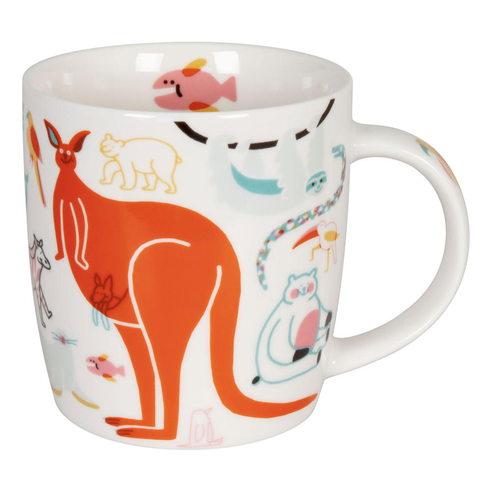 Könitz Katja Großkinsky Kangeroo & Co Becher, Tasse, Kaffeebecher, Teetasse, Bone China, 250 ml, 11 7 275 2405