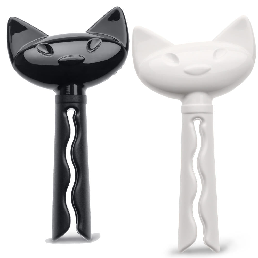 Koziol Miaou closure clip, set of 2, closure clip, bag closure, plastic, black / white, 5315002