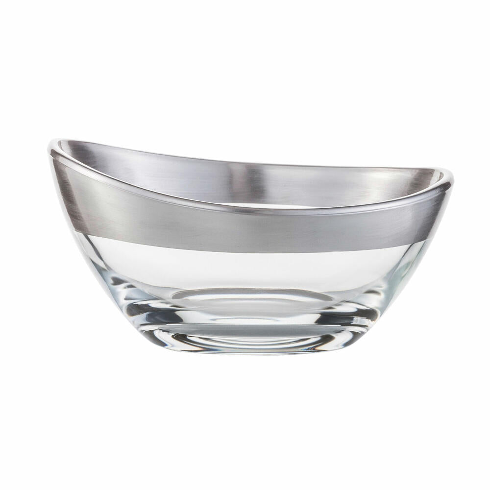 Eisch bowl Puro, serving bowl, decorative bowl, crystal glass, silver, 13 cm, 73753413