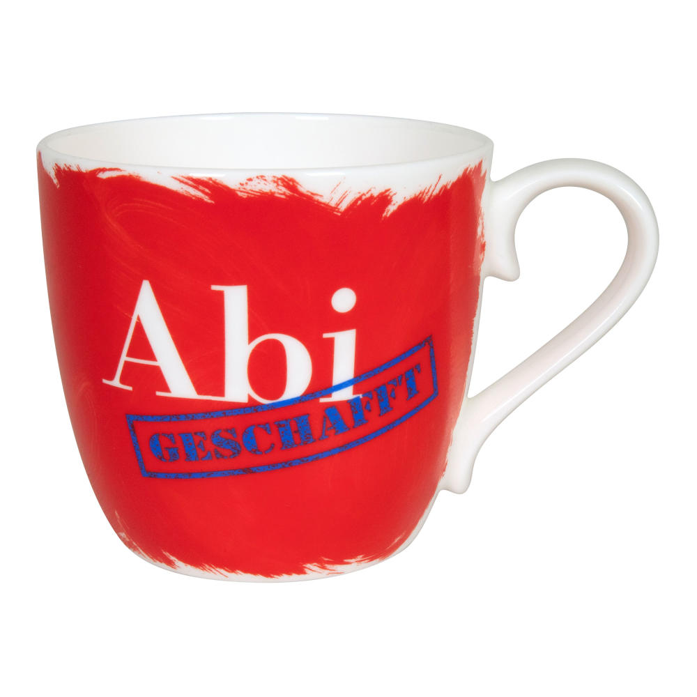Könitz Becher Abi 2021 geschafft rot, Kaffeebecher, Tasse, Kaffeetasse, Bone China, 425 ml, 11 2 057 2639