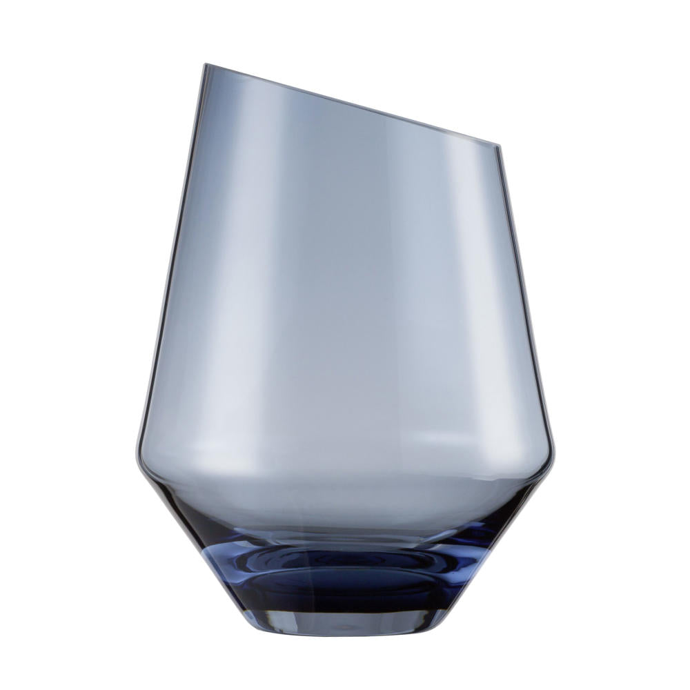 Zwiesel Glas Handmade Vase Diamonds Blau, Windlicht, Dekovase, 22 cm, 122216