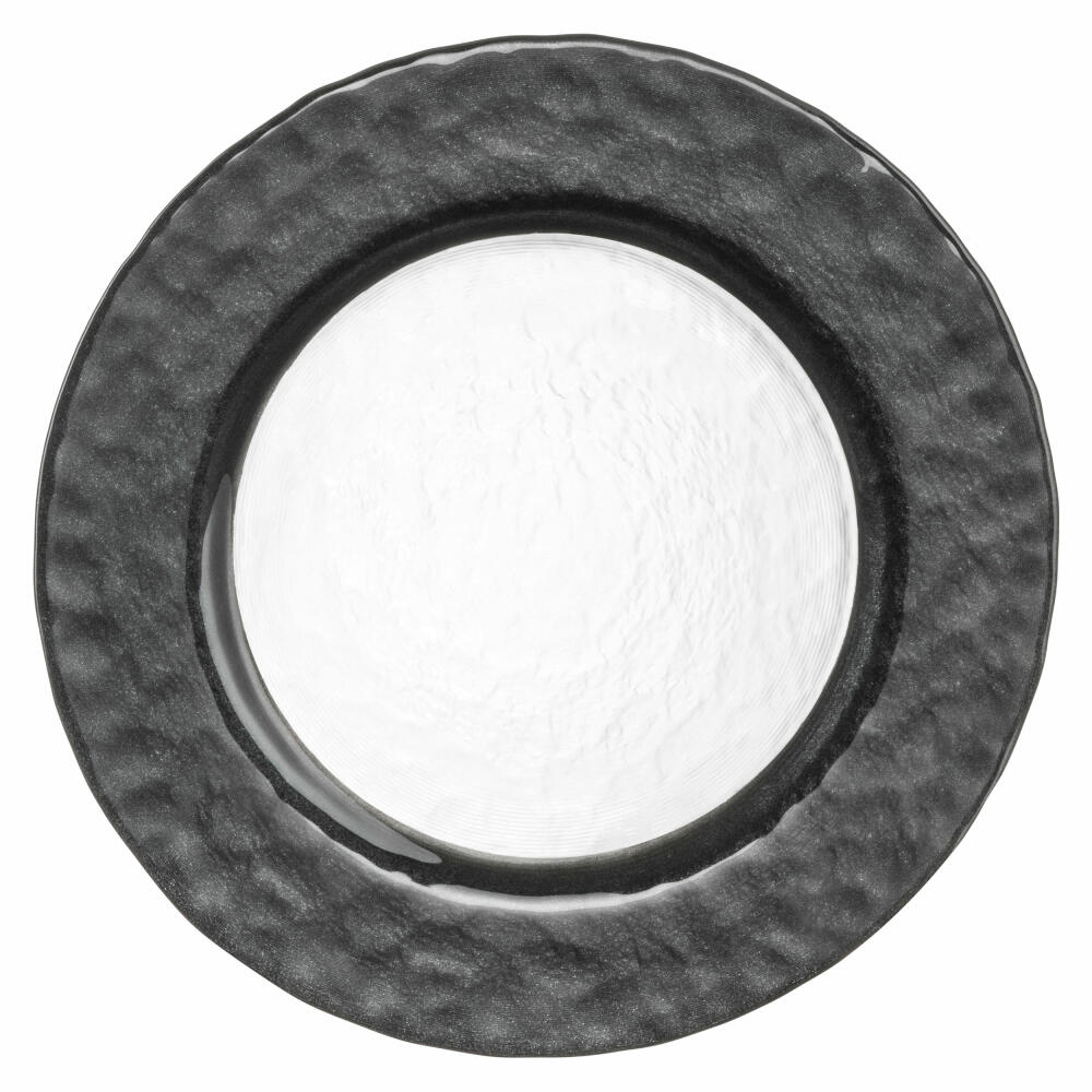 Eisch underplate Kaya Black, serving plate, decorative plate, crystal glass, black, 34 cm, 77351502