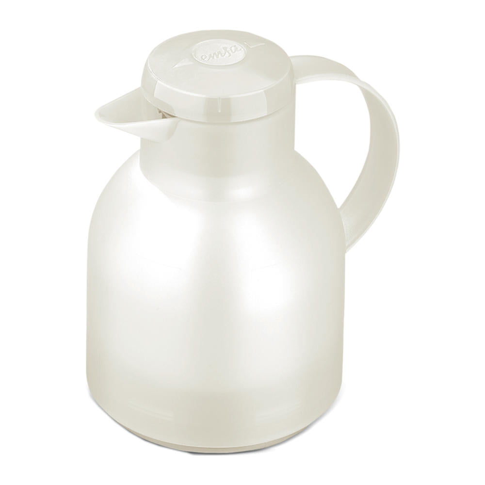 Emsa Samba Insulated Jug Quick Press 1 L White Translucent, Teapot, Coffee Pot, 504687