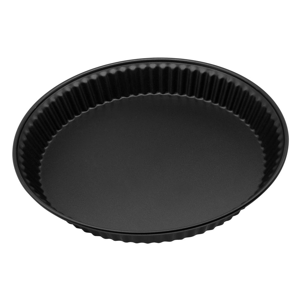 Zenker Special Countries Quiche Pan, Quiche Form, Tart, Baking Pan, Cake Pan, Ilag Special, Black, Ø 30 cm, 7543