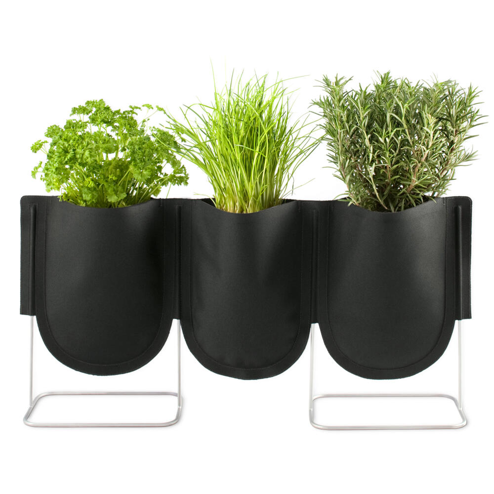 Authentics Pflanztasche Sx3, Urban Garden, Polyestergewebe Beschichtet, Schwarz, 1 L, 48X22X10 cm, 7121026