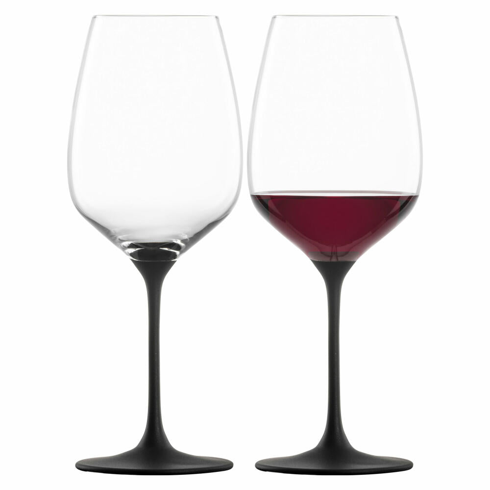 Eisch red wine glass set of 2 Kaya Black, wine glasses, glass, black, 600 ml, 77350019