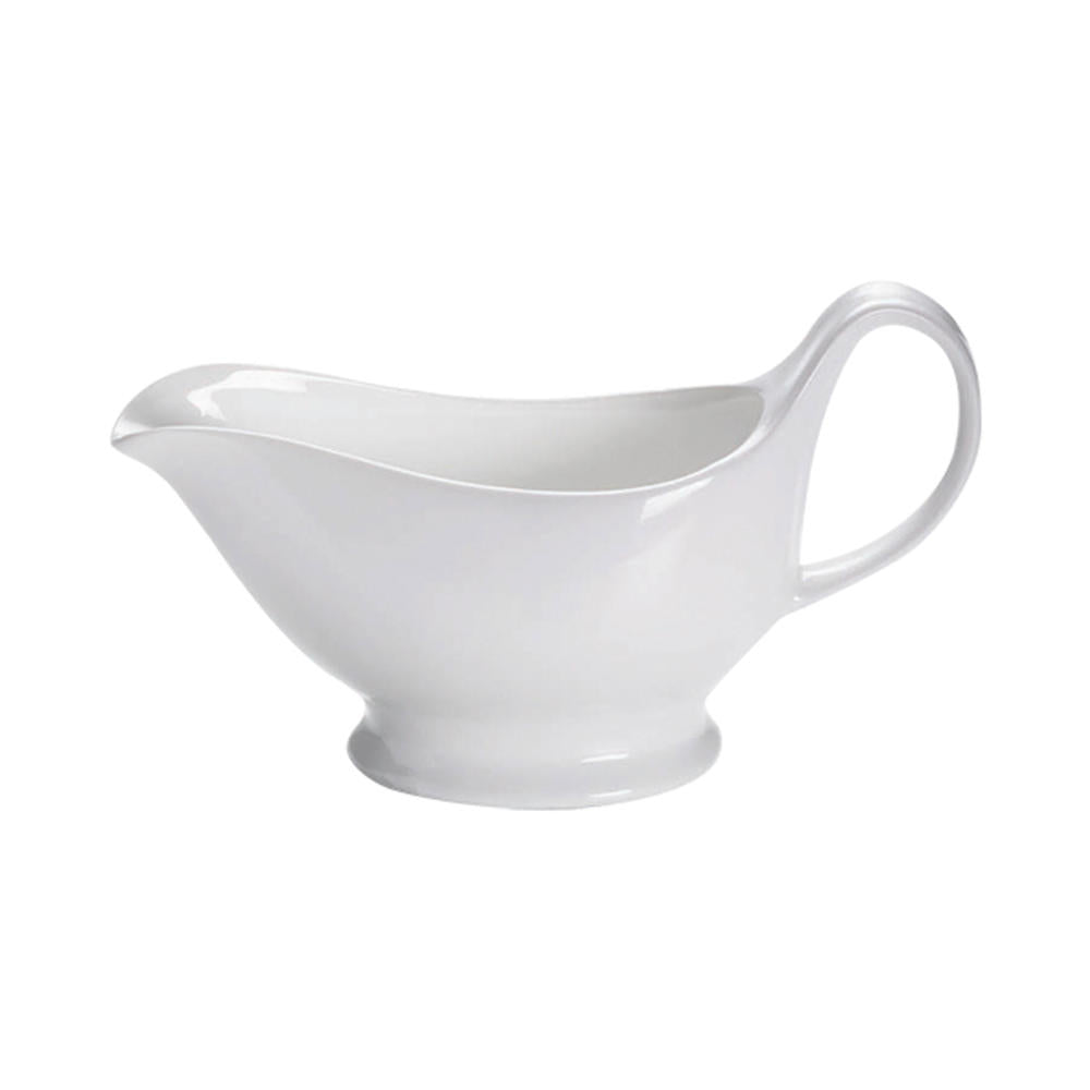 Maxwell & Williams Kitchen Sauciere, Saucenkanne, Soßenkanne, Porzellan, Weiß, 400 ml, AA017