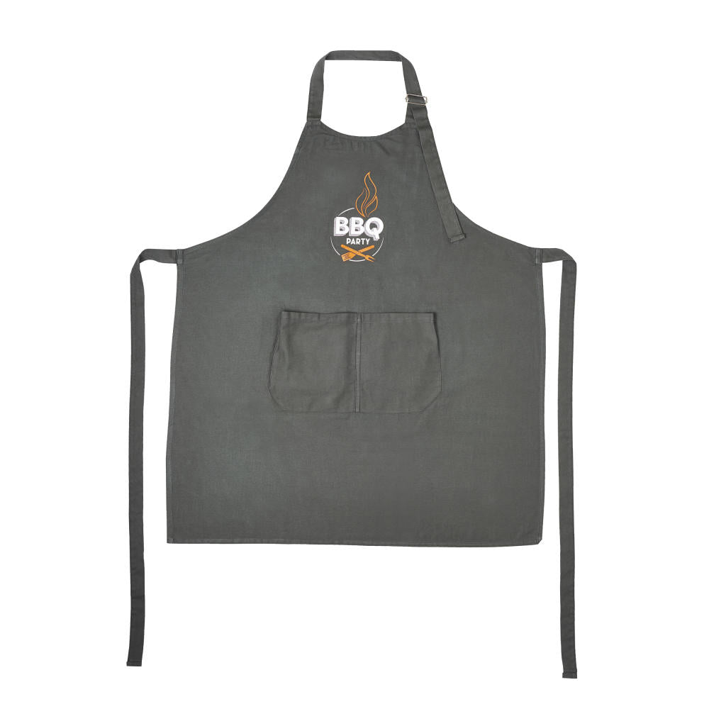Mastrad BBQ Grill Apron, Cooking Apron, Barbeque Apron, Apron, Fabric, Grey, F86074