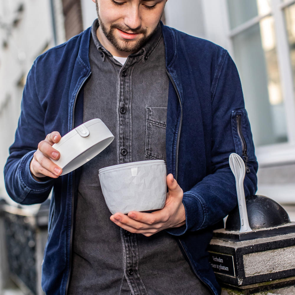 Koziol Bentobox Club, Bento Box, Food Container, Lunch Box, Thermoplastic, Organic Grey, 3198670