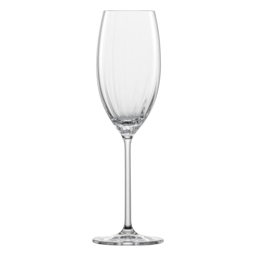 Zwiesel Glass Champagne Glass Prizma with Effervescence Point Set of 2, Glass, 288 ml, 122330