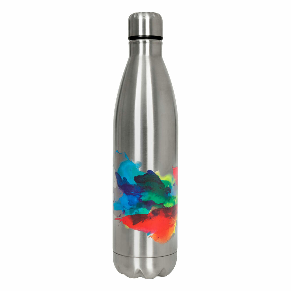 Könitz Flasche Hot Bottle - On Colour Flow, Thermoflasche, Outdoorflasche, Doppelwandig mit Verschluss, Edelstahl, Silbern, 750 ml, 11 9 245 1694
