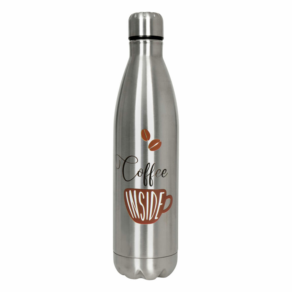 Könitz Bottle Hot Bottle - Coffee Inside, Thermo Bottle, Outdoor Bottle, Double-Walled with Cap, Stainless Steel, Silver, 750 ml, 11 9 245 2727