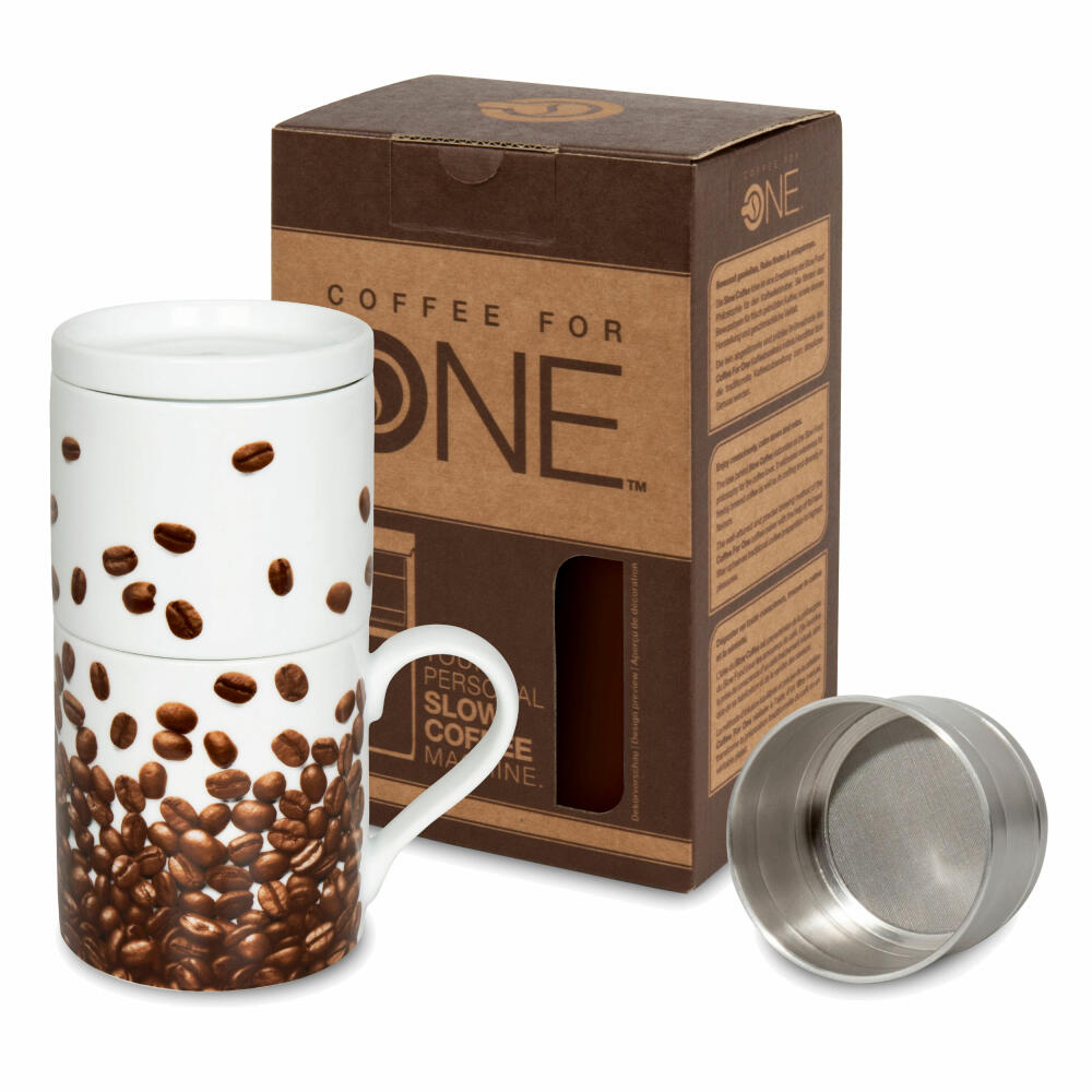 Könitz Coffee for one Coffee Beans, Tasse, Kaffeebecher, Porzellan, Bunt, 370 ml, 11 5 618 2713