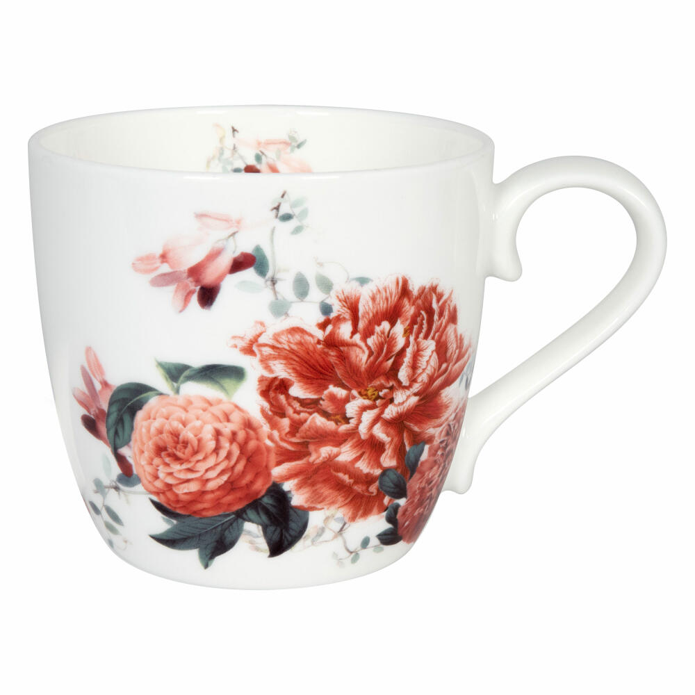 Könitz Becher Gardening - Red Peony, Tasse, Kaffeebecher, Bone China, Bunt, 425 ml, 11 2 057 2669