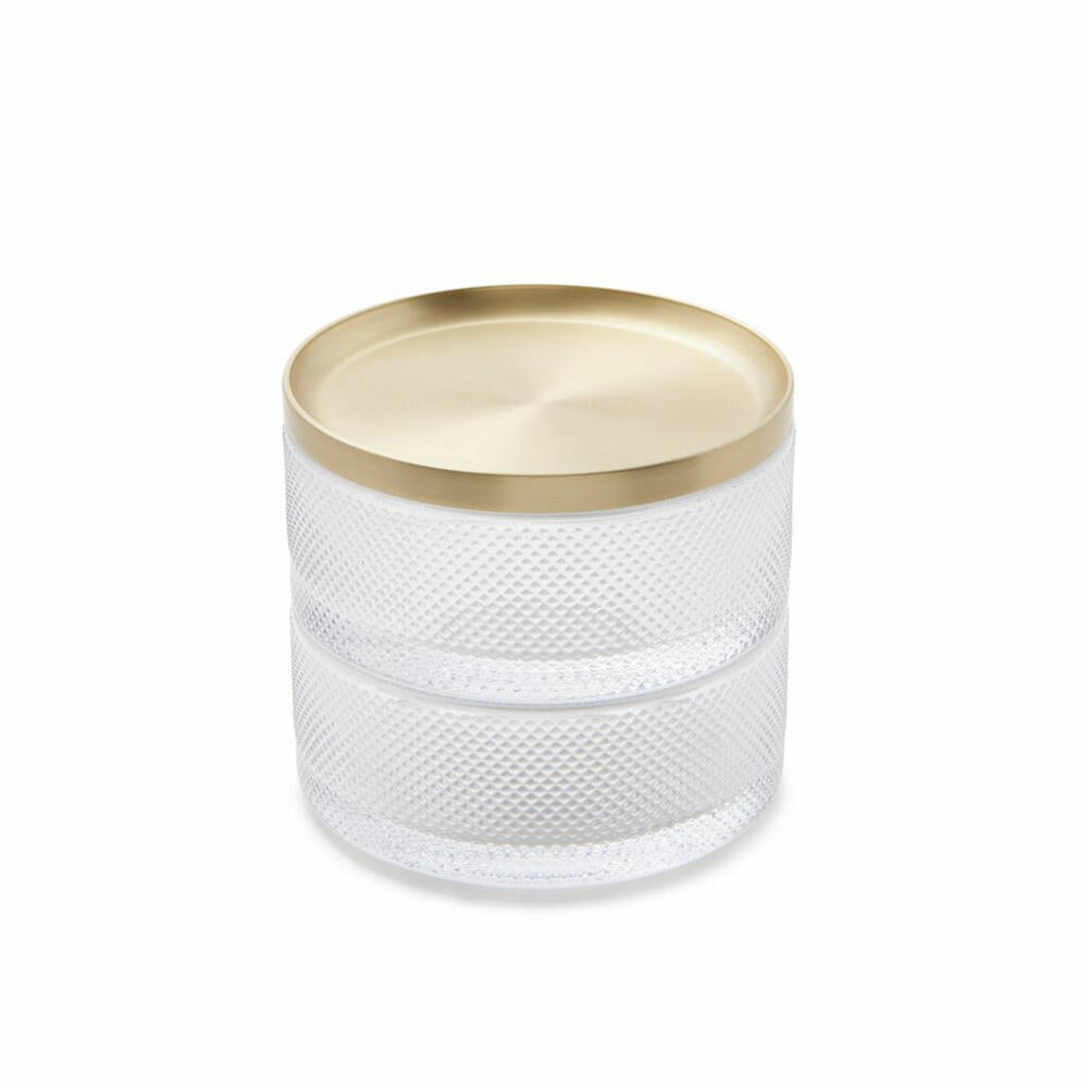 Umbra Tesora jewelry box, jewelry box, storage, shelf, brass/glass, Ø 15 cm, 1013238-104