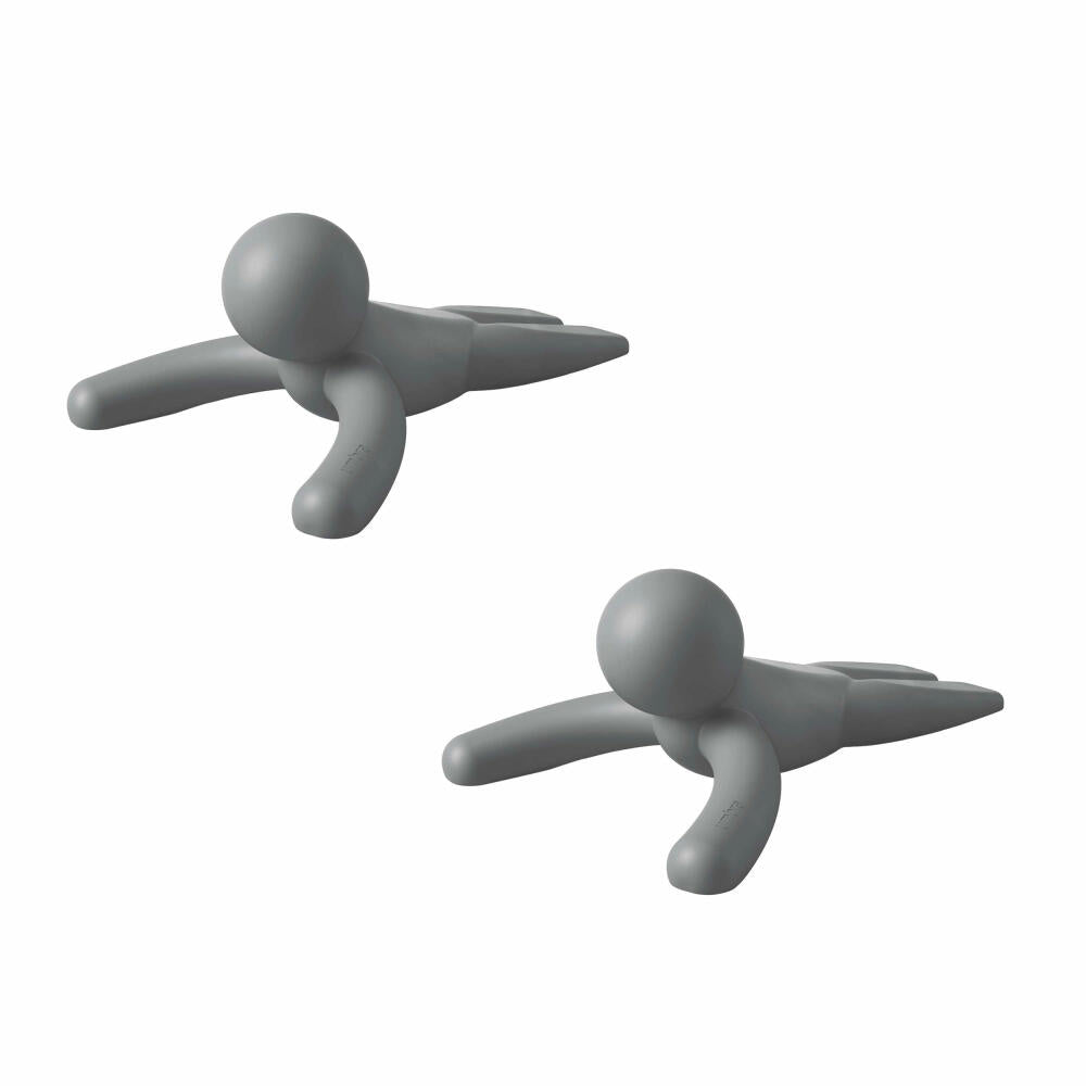 Umbra Door Stop Buddy Set of 2, Door Wedge, TPR Plastic, Anthracite, 14 x 10 cm, 1013767-149