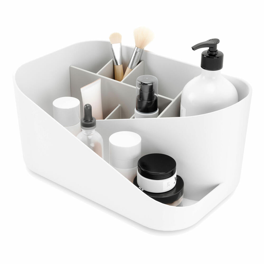 Umbra Cosmetic Organizer Glam, Make Up Storage Box, Storage, Plastic, White, Gray, 1016977-910