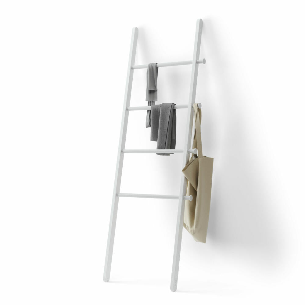 Umbra Clothes Ladder Leana, Towel Ladder, Clothes Rack, Poplar Wood, White, 152 cm, 1017445-660