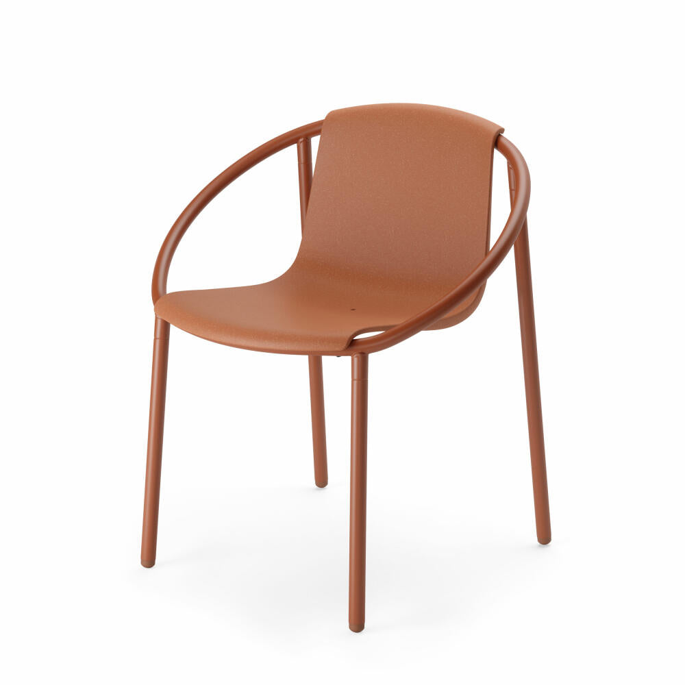 Umbra Ringo Chair, Dining Chair, Patio Chair, Steel, Plastic, Terracotta Brown, 55 x 64 x 74 cm, 1018223-1258