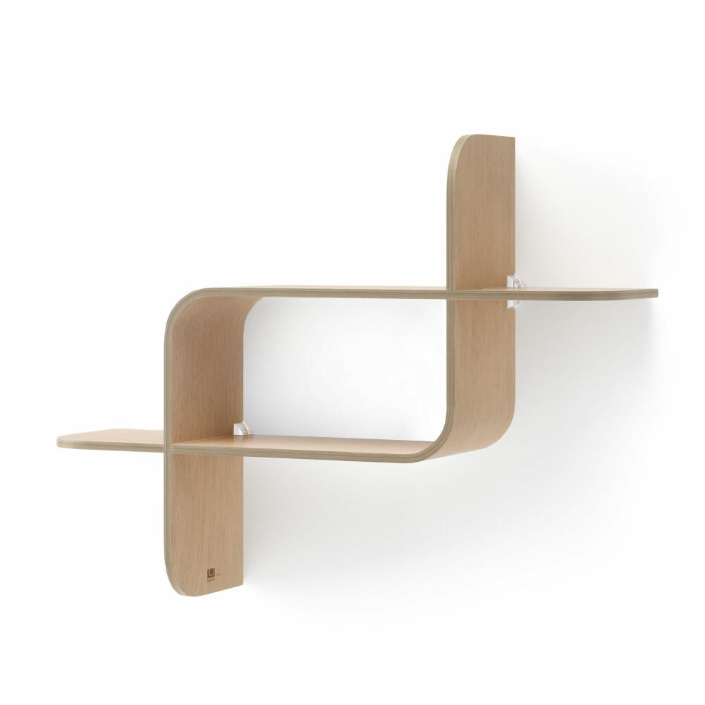 Umbra Montage Wall Shelf, Floating Shelf, Wall Shelf, Hanging Shelf, Rubberwood, Natural, 1017571-390