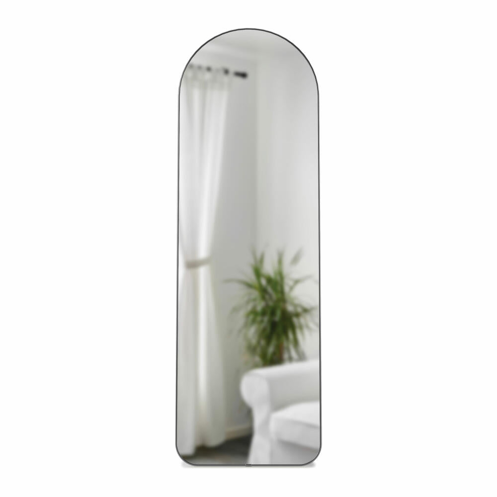 Umbra Hubba Curved Standing Mirror, Mirror, Mirror Glass, Plastic, Titanium, 51 x 158 cm, 1017062-378