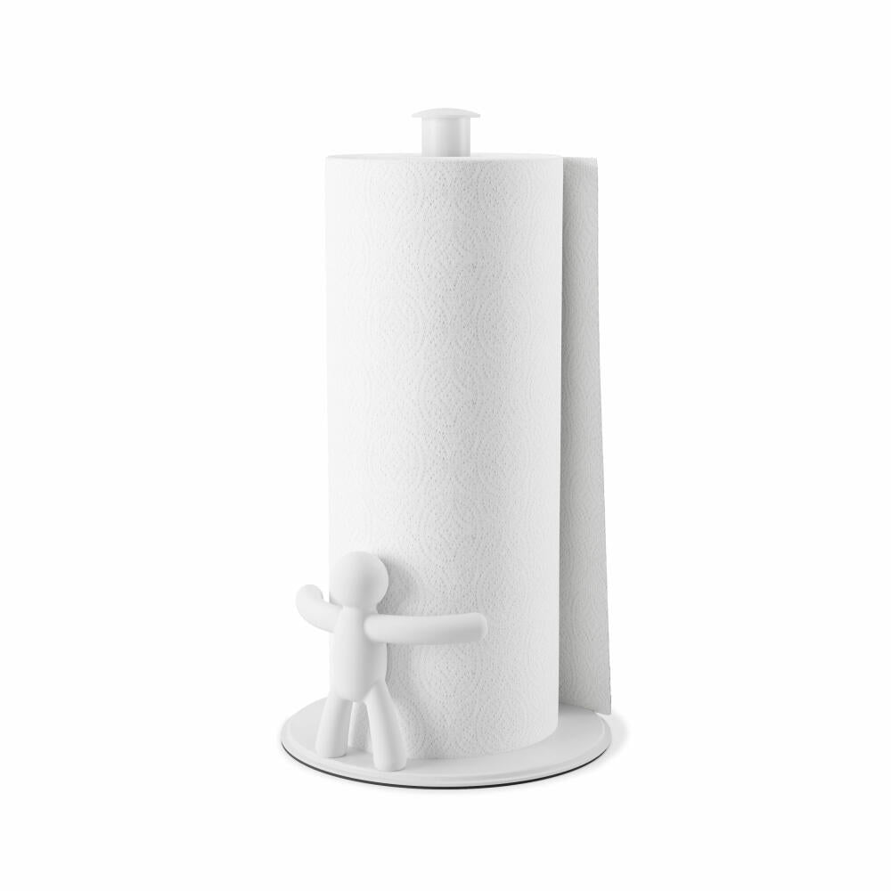 Umbra Kitchen Roll Holder Buddy, Paper Roll Holder, Iron, White, 1019271-660