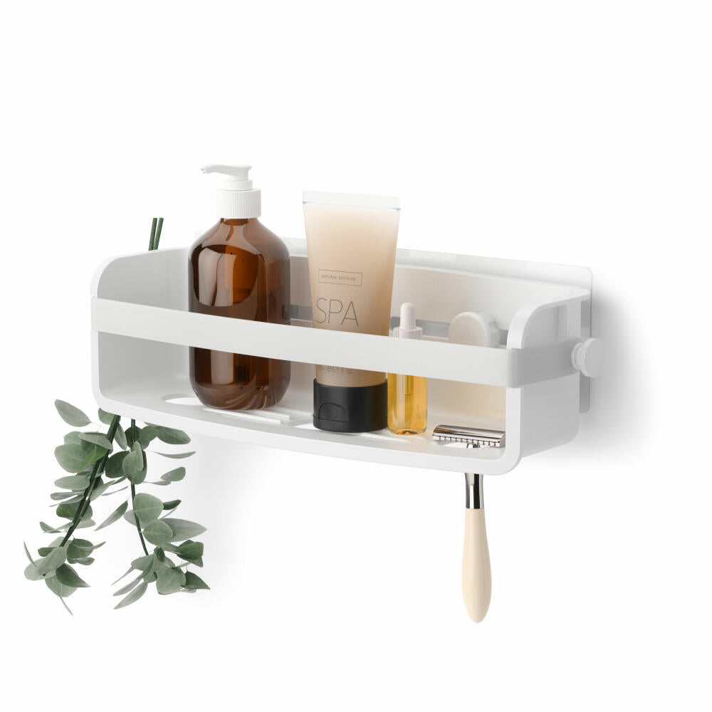 Umbra Flex Adhesive Shower Shelf, Plastic, White, 33 x 12 x 9 cm, 1021300-660