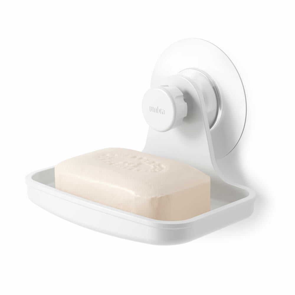Umbra Soap Dish Flex for Adhesive, Soap Dish, Plastic, White, 10.5 cm, 1021301-660