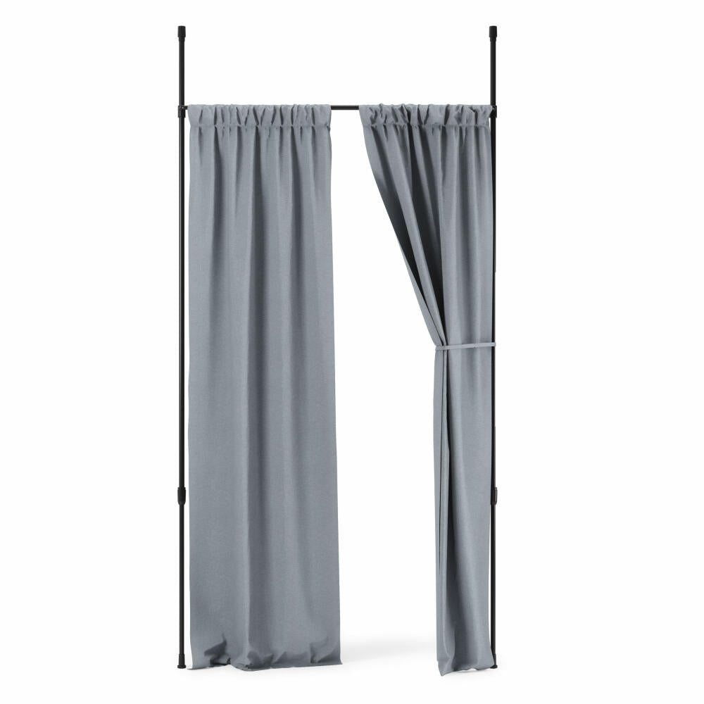 Umbra Anywhere Rod Telescopic Curtain Rod and Room Divider, Matte Black, 91-167 x 213-304 cm, 1012718-038