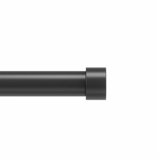 Umbra Teleskop-Gardinenstange Cappa, Vorhangstange, Stahl, Schwarz Matt, 168 - 305 cm, 1021410-038