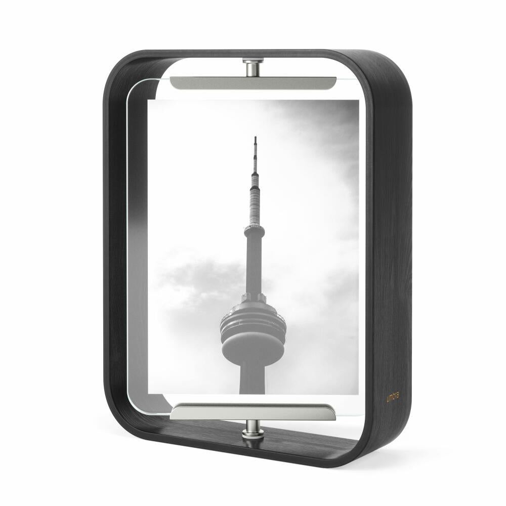 Umbra Table Picture Frame Bellwood, Picture Frame for 10x15 or 13x18 cm, Wood, Black, 1019922-040