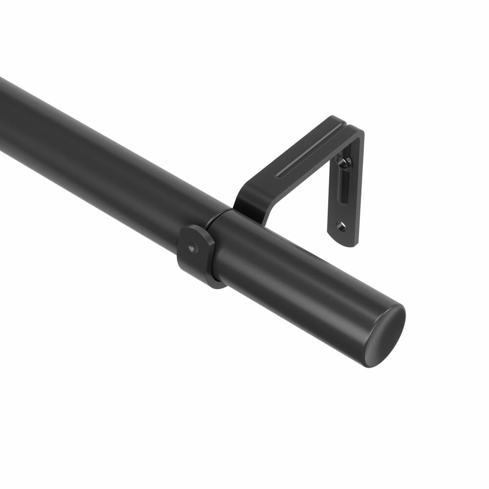 Umbra Vorhangstange Zen ausziehbar, Gardinenstange, Stahl, Schwarz, 163 - 325 cm, 1022629-038