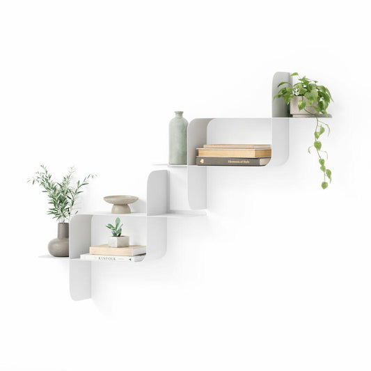 Umbra Wandregal Montage 2er Set, Stahl, Weiß, 61 x 46 cm, 1022611-660