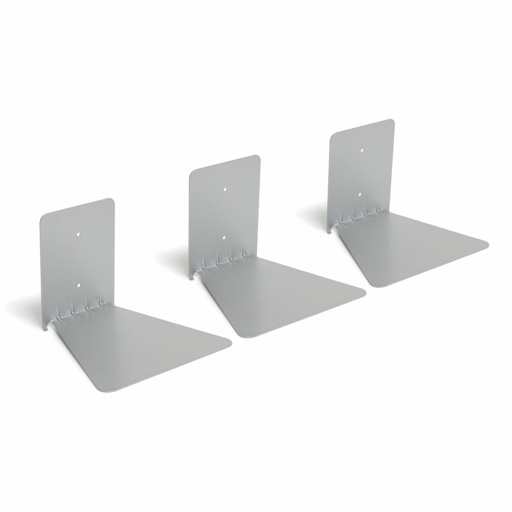 Umbra Conceal Wall Shelf Large, Set of 3, Wall Shelf, Floating Bookshelf, Metal, Silver, 17.8 cm, 1005073-560