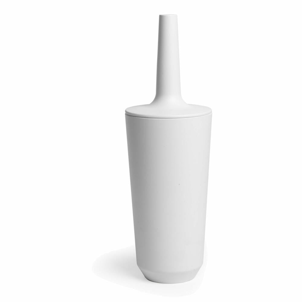 Umbra Corsa Toilettenbürste, Toiletten Bürste, WC Büstenhalter, Badzubehör, Keramik, Weiß, 36 cm, 1004478-660