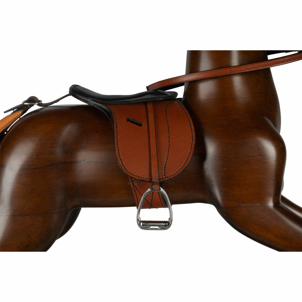Authentic Models Dekofigur Table Rocking Horse, Schaukelpferd, Tischdeko, Dekoration, Holz / Leder, RH002