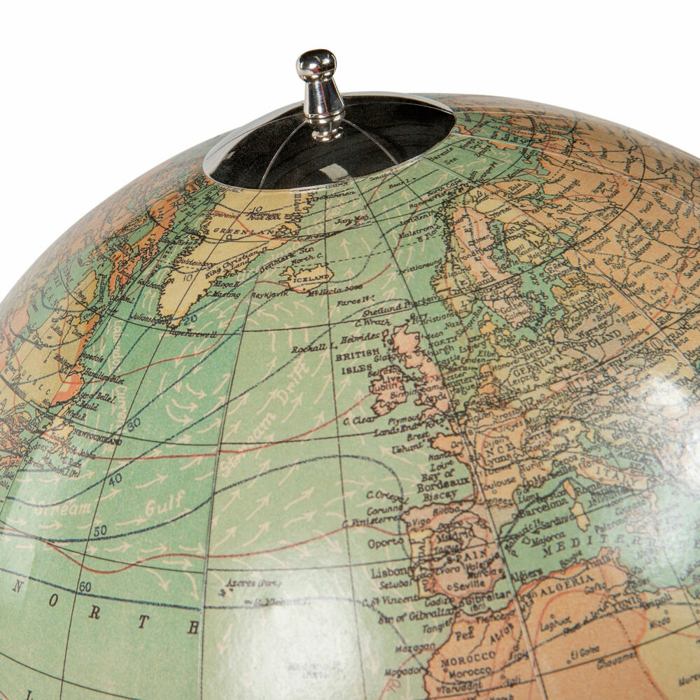 Authentic Models Globus Weber Costello Globe, Deko-Weltkugel, Chromsockel / Kunststoff / Papier, GL036