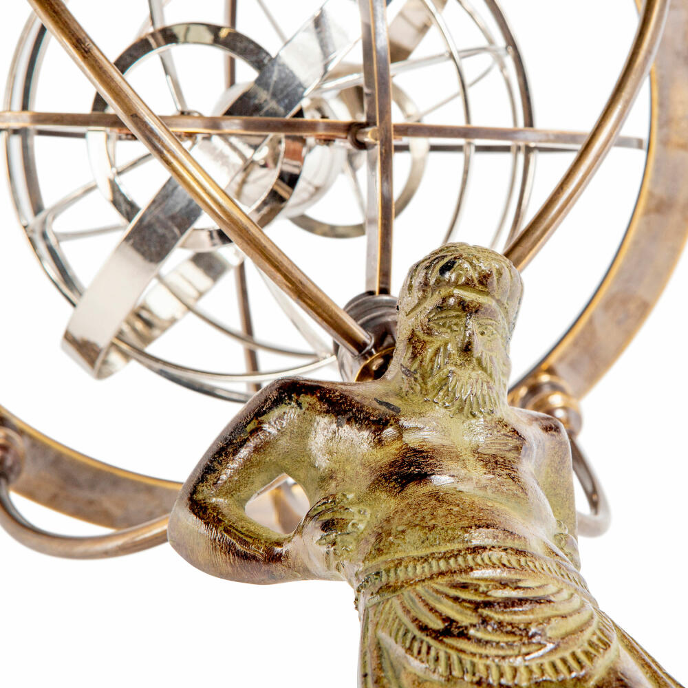 Authentic Models Armillary Sphere 18th C. Atlas Armillary, Decoration, Aluminum / Brass / Granite Base, GL051