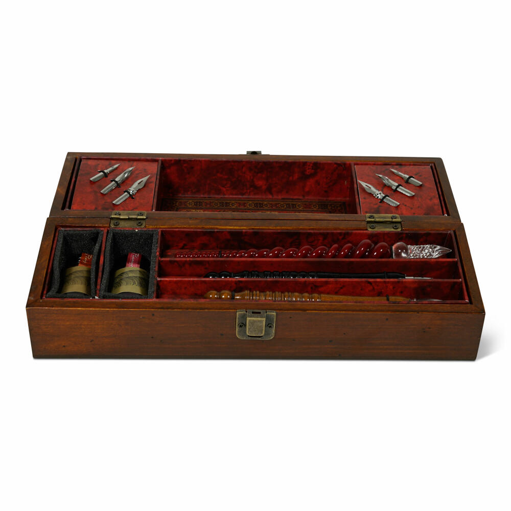 Authentic Models Schreibset Windsor Prose, in Holzbox, mit Zubehör, Holz, Messing, Glas, MG029