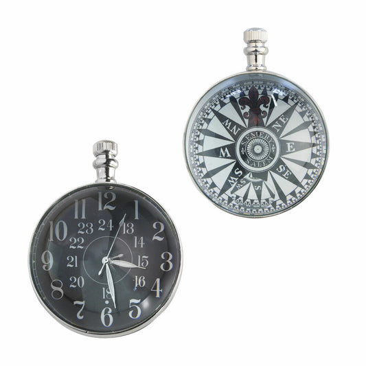 Authentic Models Taschenuhr Eye of Time Nickel, Deko-Objekt, Messing, Glas, SC051