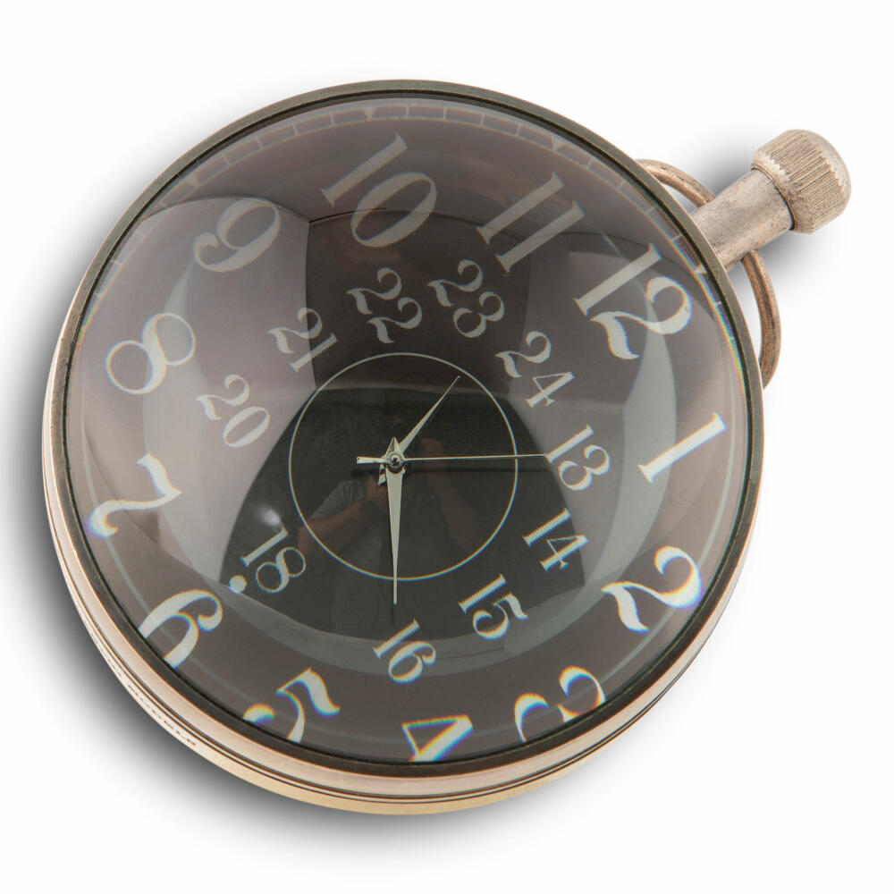 Authentic Models Taschenuhr Eye of Time Nickel, Deko-Objekt, Messing, Glas, SC051