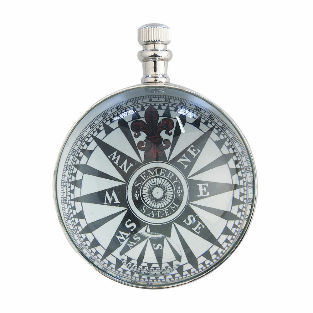 Authentic Models Taschenuhr Eye of Time Nickel, Deko-Objekt, Messing, Glas, SC051
