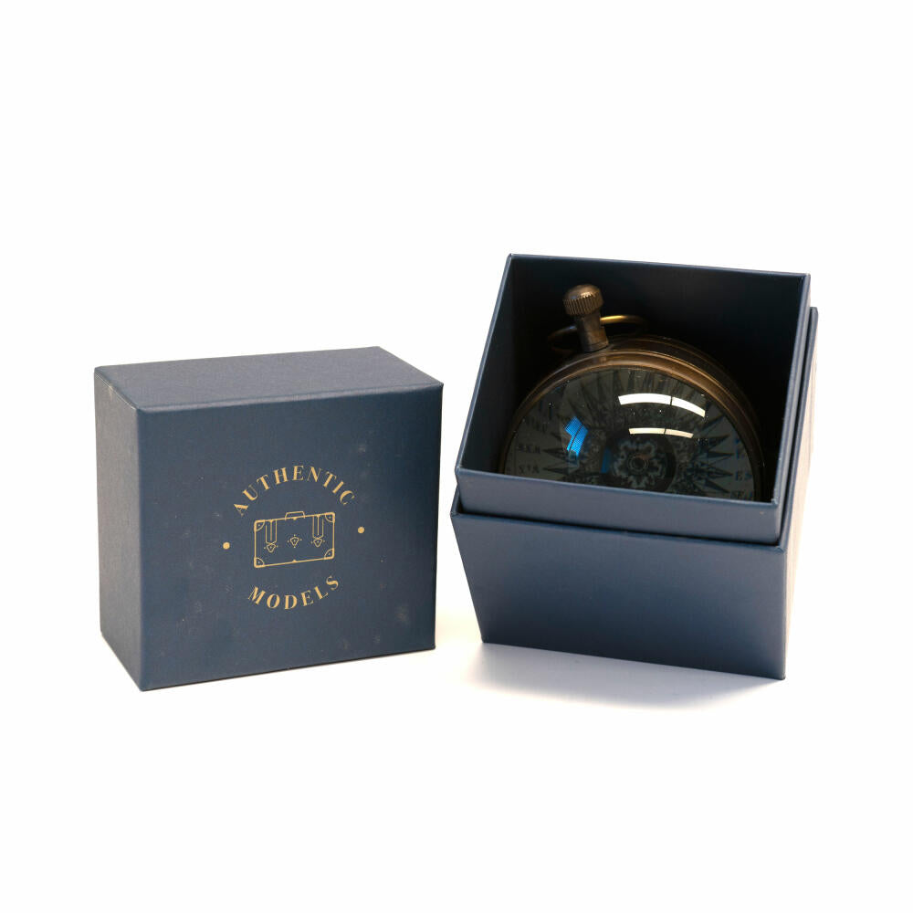 Authentic Models Taschenuhr Eye of Time Library, Deko-Objekt, Messing, Glas, SC052