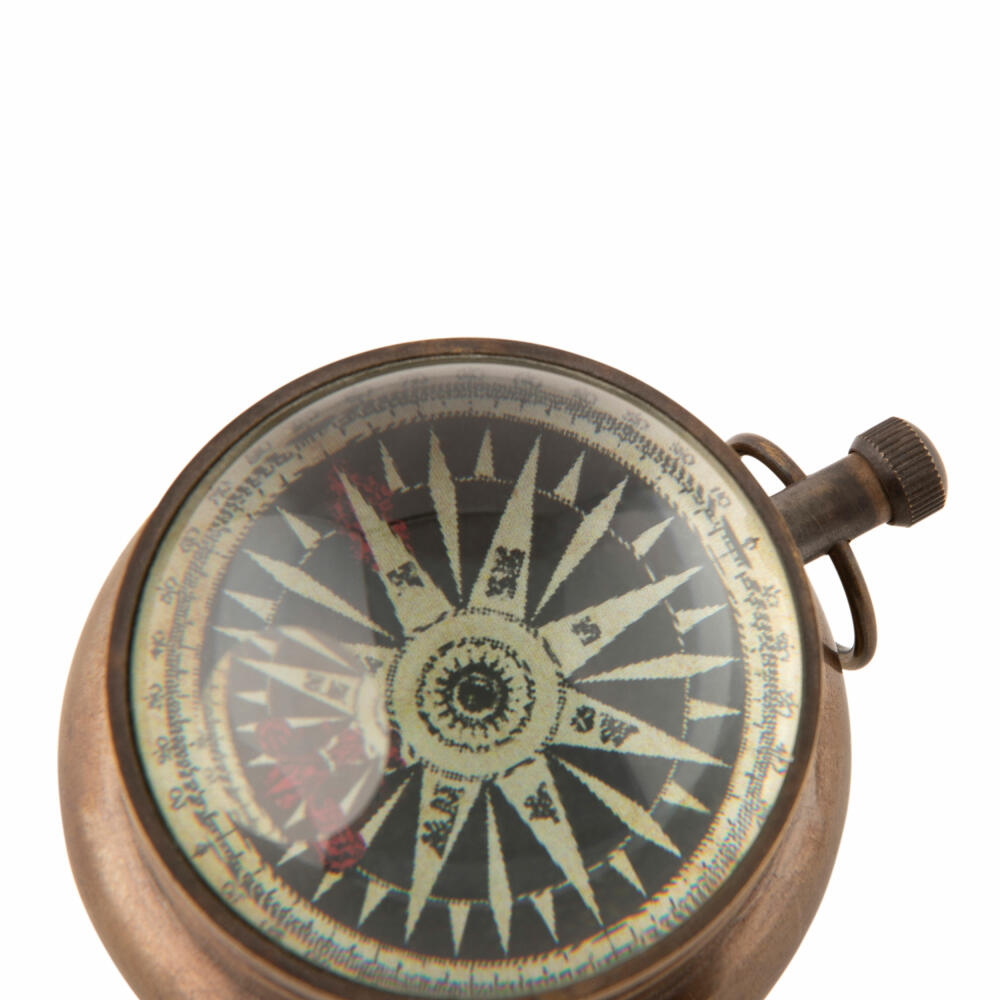 Authentic Models Taschenuhr Eye of Time Porthole Bronze, Messing, Glas, SC055