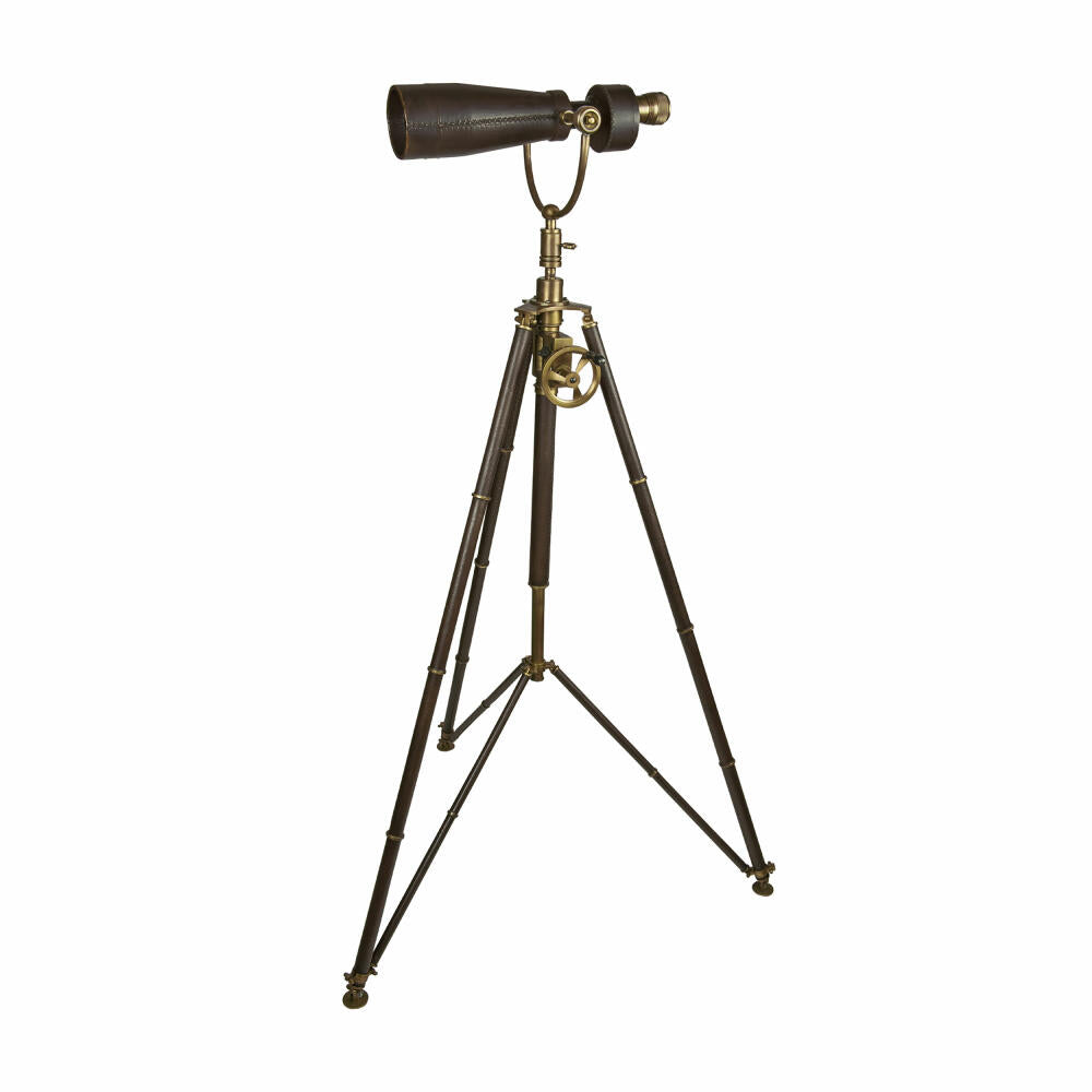 Authentic Models Monocular on Tripod, Monokular, Fernglas, Fernrohr, Stahl / Leder / Messing, KA039