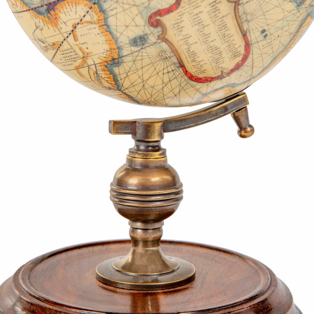Authentic Models Globus Student Globe, Schülerglobus, Akazienholz, Messing, Kunststoff, Papier, GL042