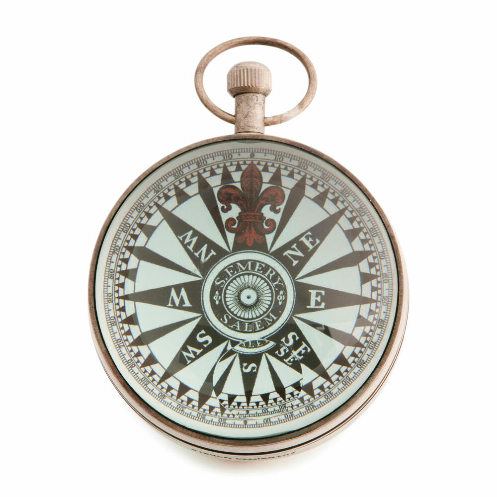 Authentic Models Taschenuhr Eye of Time Silver, Uhr, Deko-Objekt, Messing / Glas, SC063